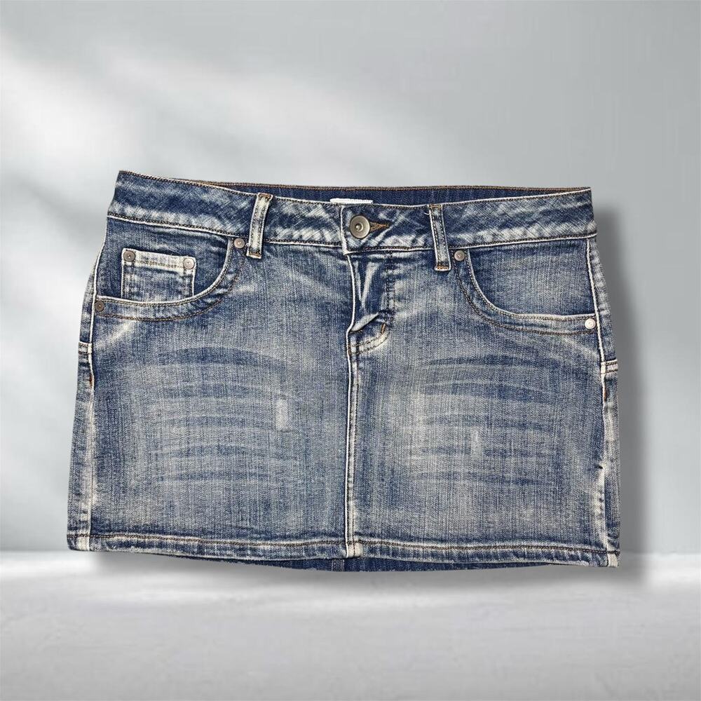 Y2k low rise denim mini